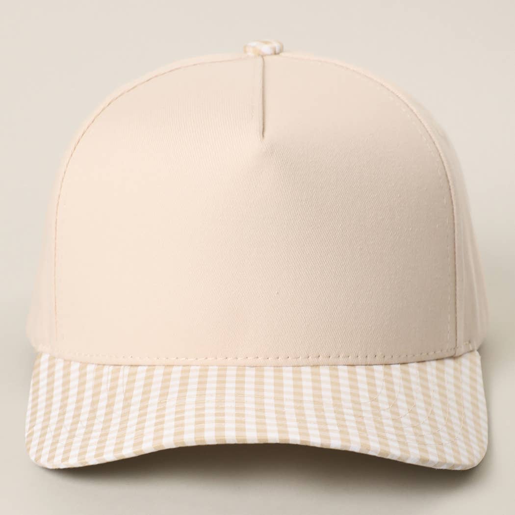 Small Gingham Check Two-Tone Trucker Hat