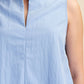 Stand Collar Slit V-Neck Sleeveless Top