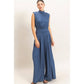 Sleeveless Mock Neck Jumpsuit