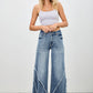 P8212M-MID RISE WIDE FRAYED SEAM