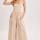 WASHED SLEEVELESS WIDE LEG JUMPSUIT