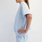 MODAL SCUBA V NECK FLAT PIPING SHORT SLEEVE TOP