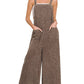 ..Washed Double Gauze Wide Leg Overalls