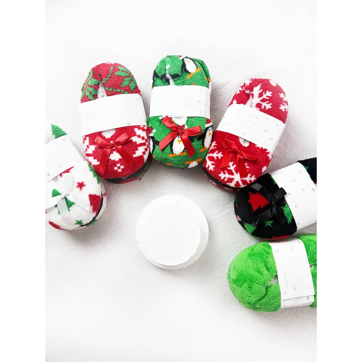 Kids Christmas Theme Fuzzy Slippers