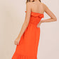Strapless Smocked Midi Dress