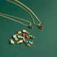 18K Gold PVD Teardrop Birthstone Charm