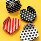 Polka Dot & Striped Heart Hair Claw Clips | 40H1053