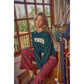 RUFFLED BOTTOM DETAIL CHRISTMAS PLAID CHECK LACE TRIM PANTS