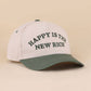 Happy Is The New Rich Two Tone Snapback Hat Zenana Consgt.