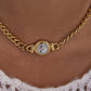 Parisse 18K Gold Non-Tarnish Coin Pendant Necklace