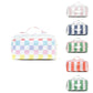 CHECKER STRIPED  OPEN FLAT COSMETIC MAKEUP POUCH | 40P610