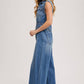 DENIM SLEEVELESS SHIRT JUMPSUIT