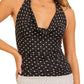 Polka Dot Halter Ruched Top