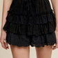 Lace Tiered Shorts with Ruffle Details