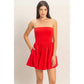Strapless Flowy Mini Dress