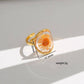 18K STAINLESS STEEL TARNISH FREE FLORAL RINGS | 40R104