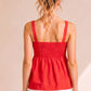 Scarlet Ribbon Pleated Sleeveless Top