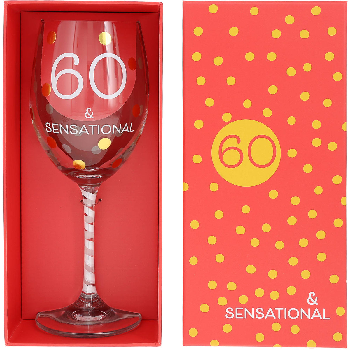60 - Gift Boxed 16 oz Crystal Wine Glass