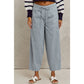 MID RISE WIDE LEG PANTS  WITH POCKETS