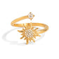 18K STAINLESS STEEL TARNISH FREE FLOWER RING | 40R139