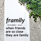 Framily- Cotton Tea Towel, Black Lettering