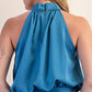Halter Neck Sleeveless Midi Dress