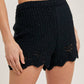 OPEN KNIT SWEATER PULLOVER & SHORTS SET
