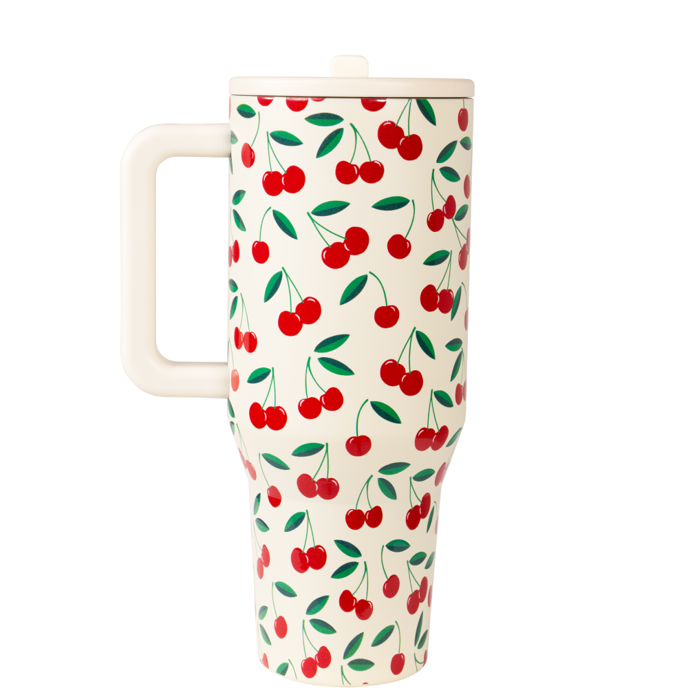 Cherries design HydroJug 32 oz traveler tumbler
