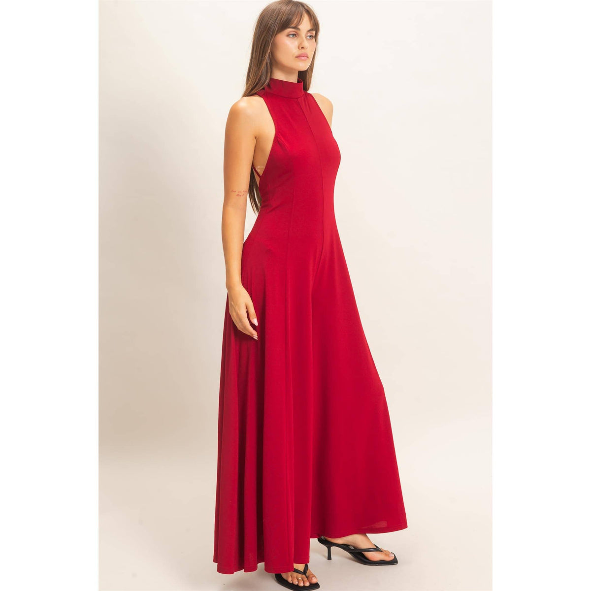 Sleeveless Halter Neck Jumpsuit