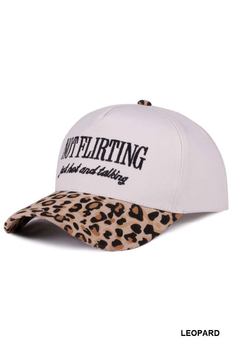 0731 Not Flirting Two Tone Canvas Cotton Cap SI-28474 Zenana Consgt.