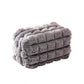 Faux Fur Quilted Cosmetic Pouch