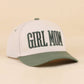 Girl Mom Two Tone Snapback Hat Zenana Consgt.