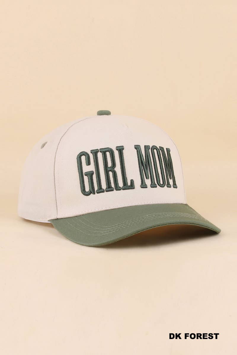 Girl Mom Two Tone Snapback Hat Zenana Consgt.