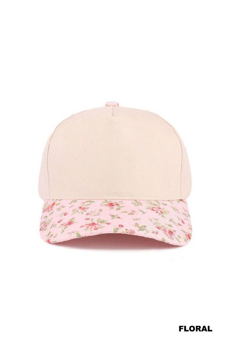 Plain Two Tone Canvas Cotton Snapback Hat