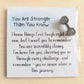 Encouragement Card with Tiny Dumbbell for Tough Times