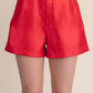 High Waist Glossy Fabric Shorts