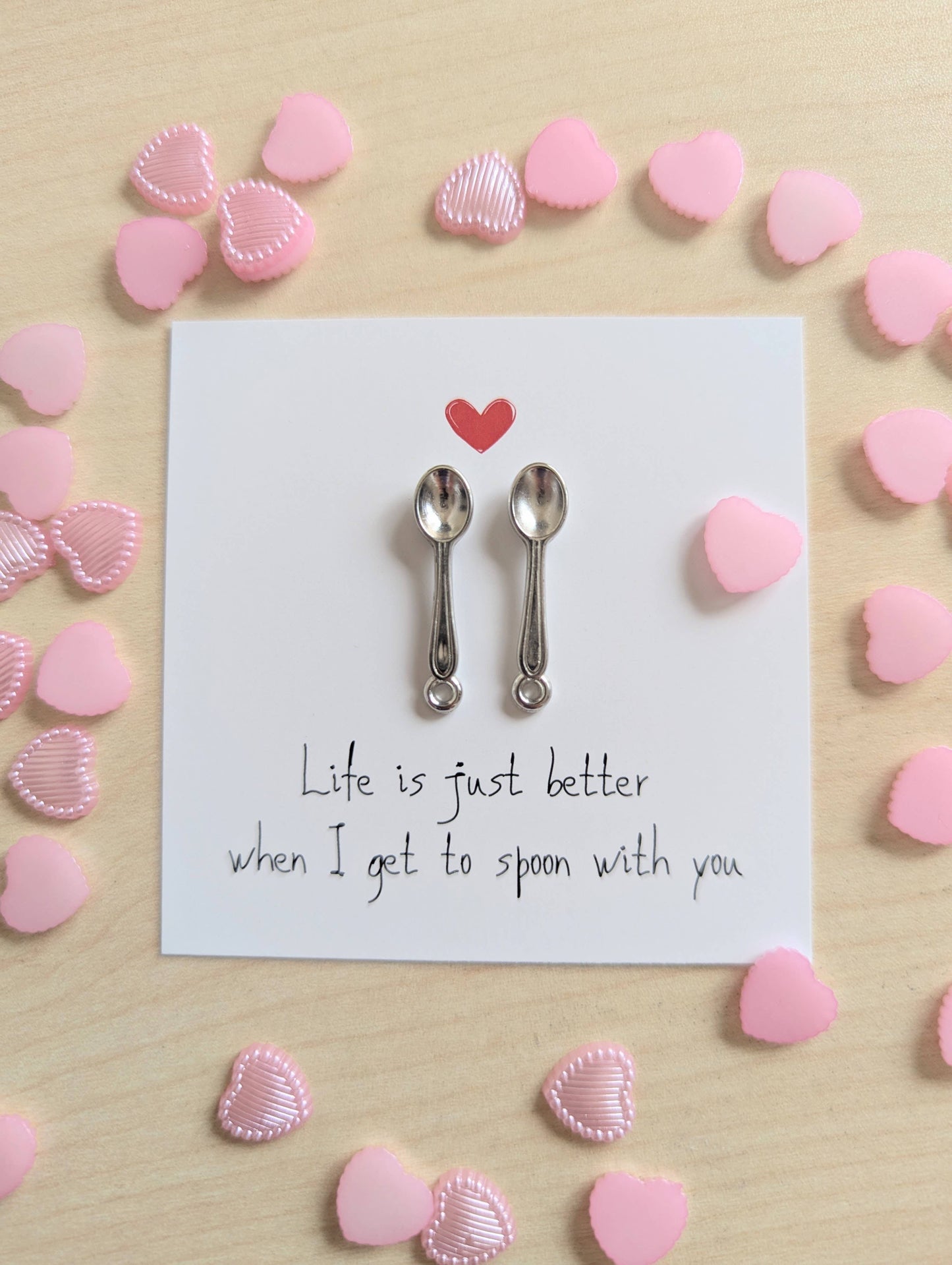 Cute Love Card – Life Is Better When I Get to Spoon with You