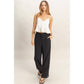 Lace Trim Wide Leg Pants