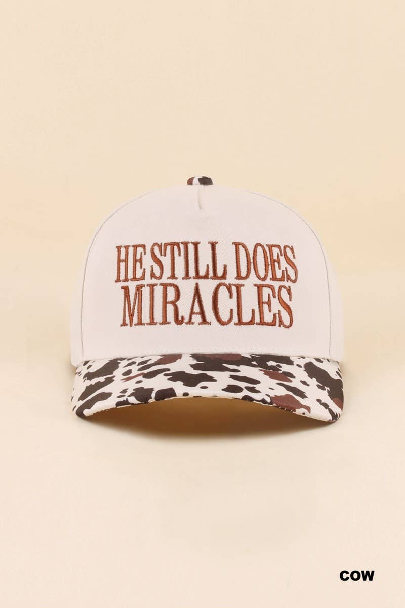He Still Does Miracles Two Tone Canvas Cotton Cap