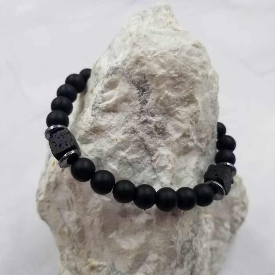 I Love You Dad Natural Stone Bracelet