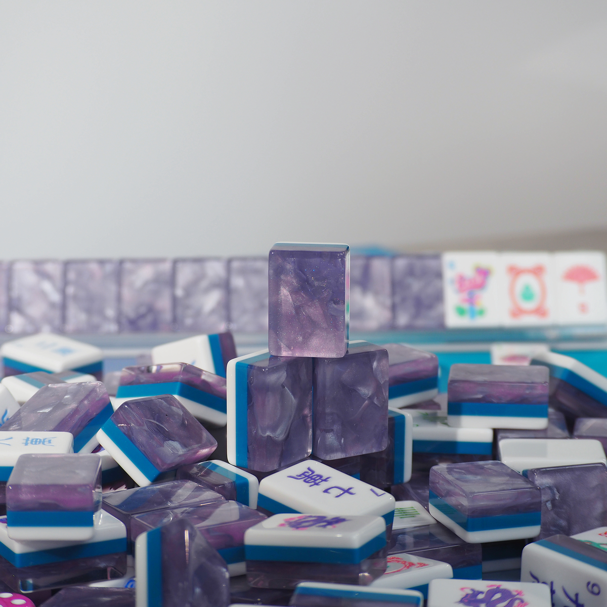 Jade Bloom Mahjong Set - Lavender Cloud 01-02
