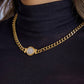 Parisse 18K Gold Non-Tarnish Coin Pendant Necklace