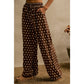 POLKA DOT WAIST ELASTIC WIDE PANTS