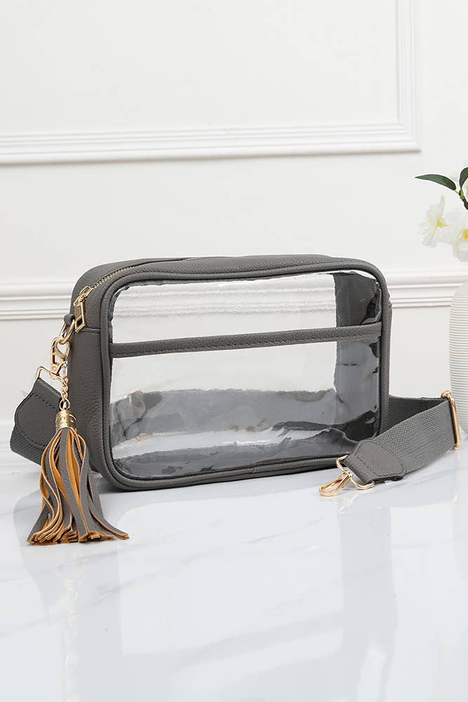 Clear PU crossbody camera bag from Sip and Shop Arizona boutique
