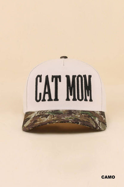 Cat Mom Two Tone Snapback Hat