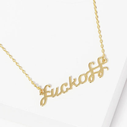 Gold-Dipped Fuck Off Fashion Necklaces