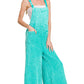 ..Washed Double Gauze Wide Leg Overalls