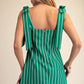 Tie-Strap Square-Neck Mini Dress