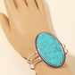 Large Oval Turquoise Clasp Bracelet