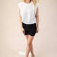 Round Neck Pleated Top